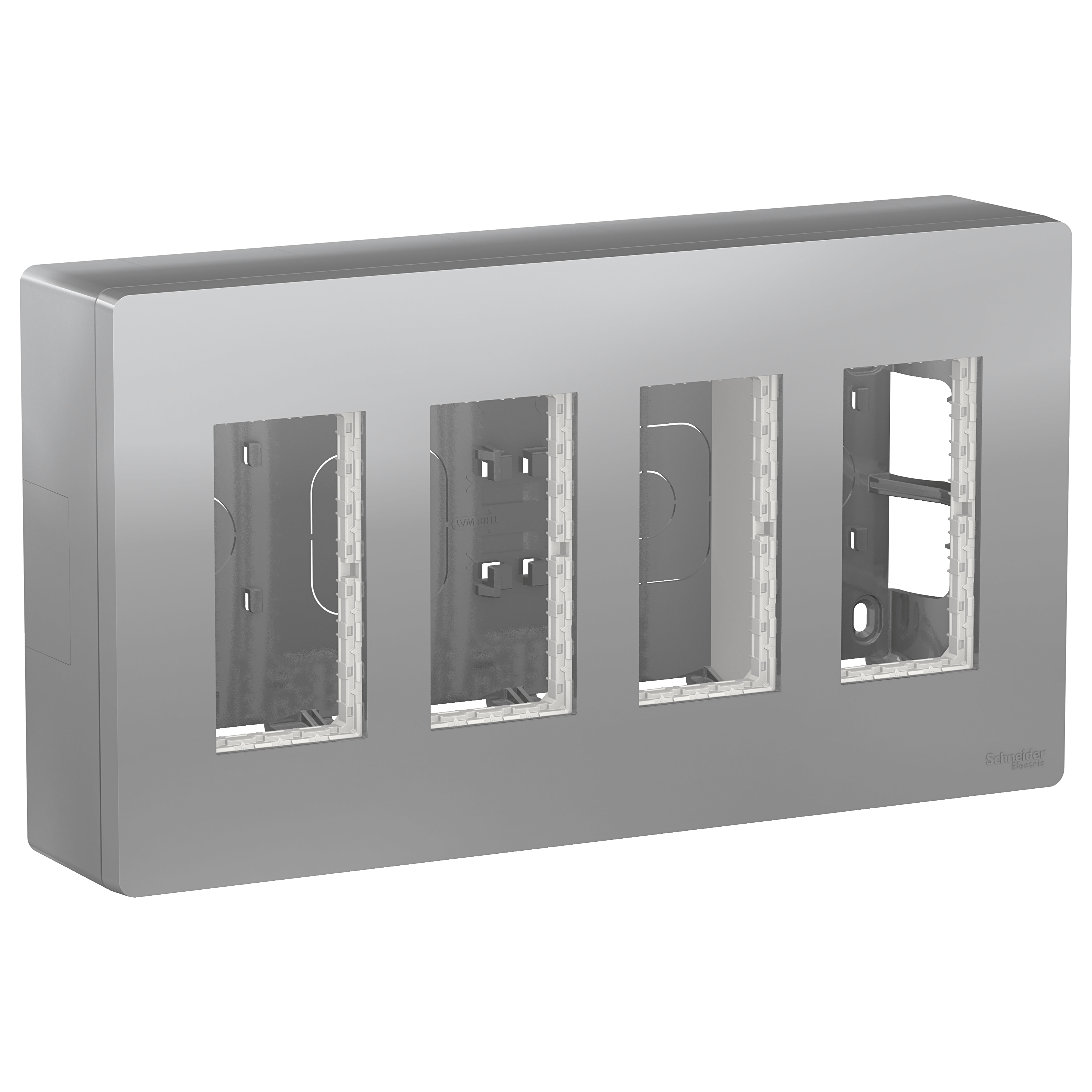 Блок открытой установки 4х2 (алюминий) Unica System+ Schneider Electric, NU124430