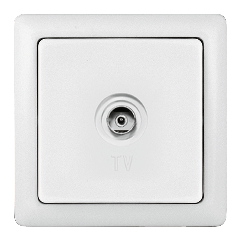 Розетка TV, С/У (белый) Хит Systeme Electric, RAT-1S3-B