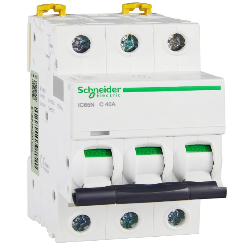 iC65N 3P 40А Автоматический выключатель 3-полюсный, 40А, 6кА (хар-ка C) Schneider Electric