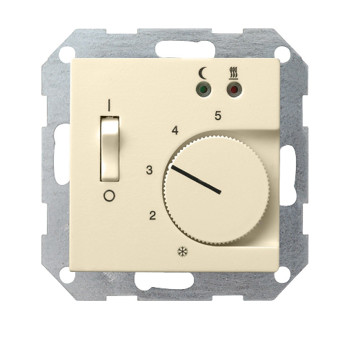 Регулятор температуры пола с датчиком (кремовый глянцевый) System55 GIRA, G039401