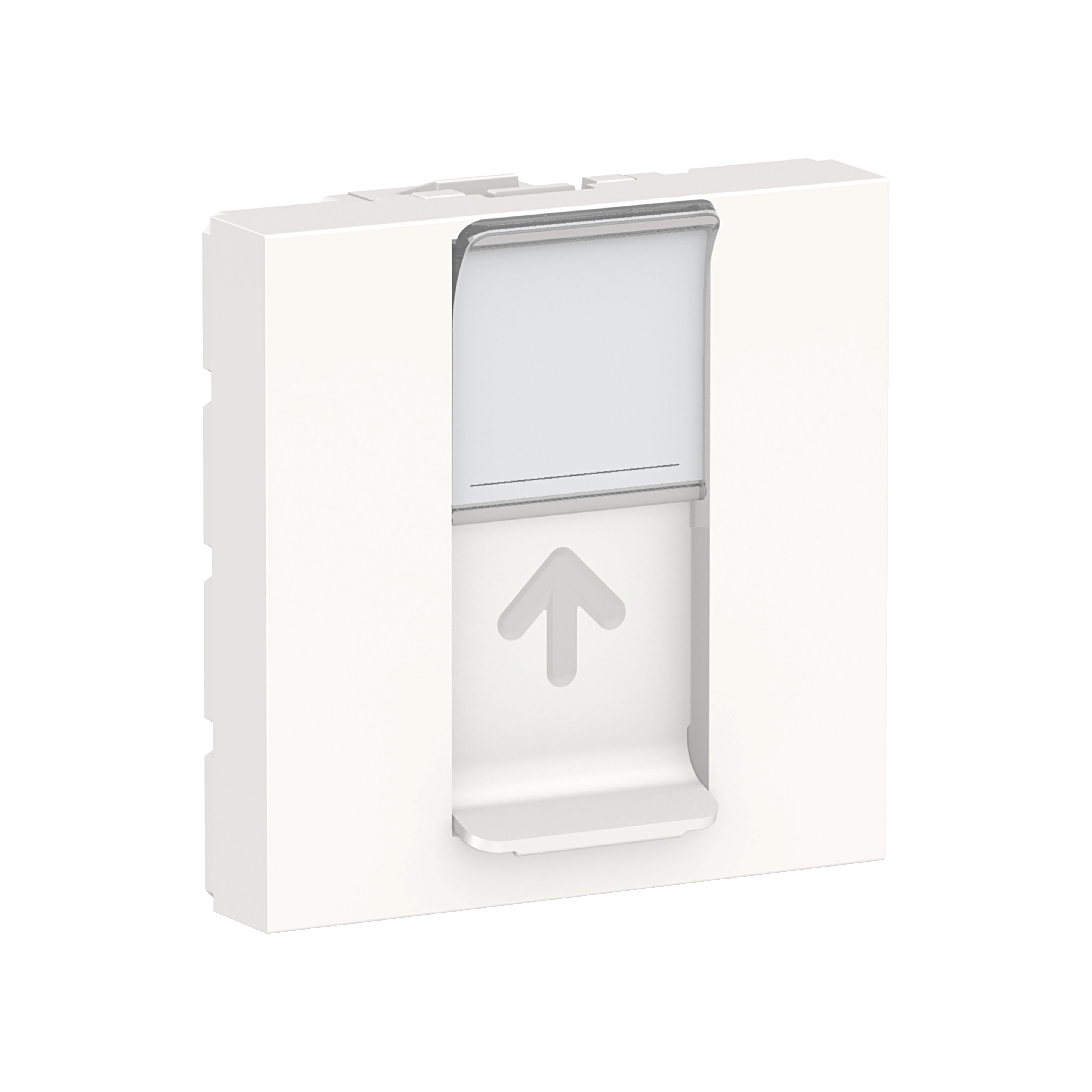 Лицевая панель RJ45, одиночная, без коннектора, 2 модуля, (белая) Unica New Schneider Electric, NU941118