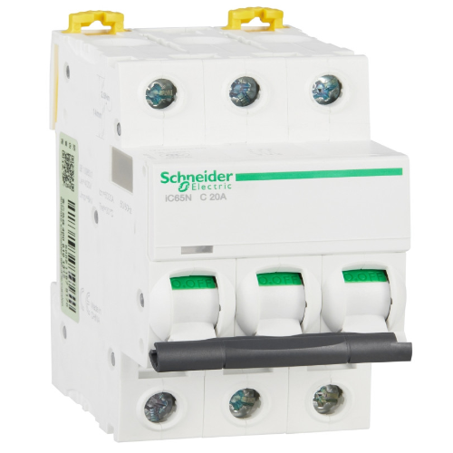 iC65N 3P 20А Автоматический выключатель 3-полюсный, 20А, 6кА (хар-ка C) Schneider Electric
