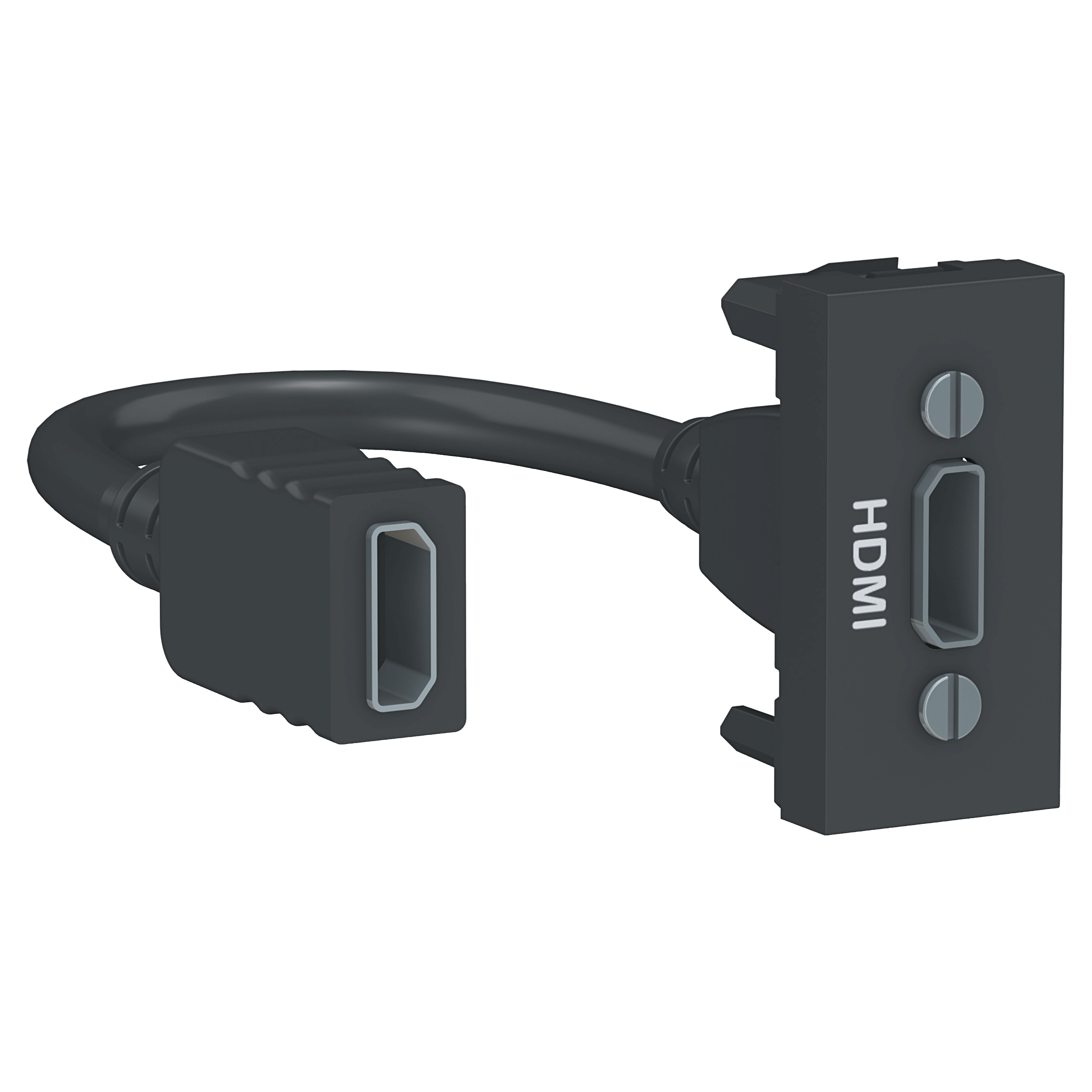 Розетка HDMI, 1 модуль (антрацит) Unica Modular Schneider Electric, NU343054