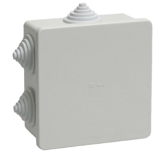 КМ41235 Коробка распаячная для о/п 85х85х40 мм IP44 (RAL7035, 6 гермовводов) ИЭК, UKO11-085-085-040-K41-44