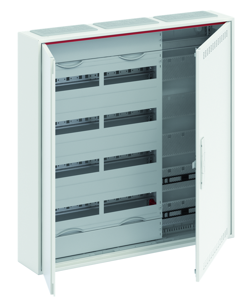 CA35VML Шкаф 120М навесной с медиапанелями IP30, 800x800x160 между DIN-рейками 125 мм и самозажимными клеммами N/PE и дверью с вент. отверстиями CA35V