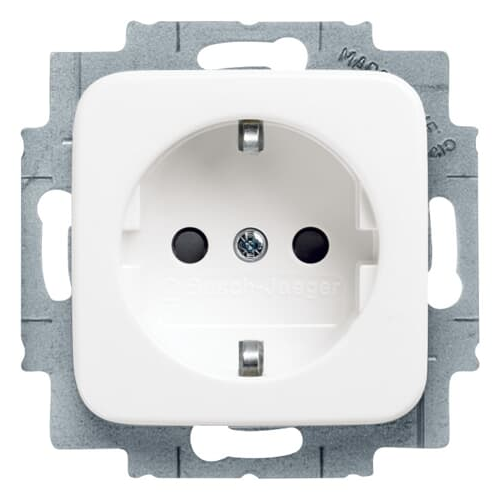20 EUCKS-214-500 Розетка SCHUKO 16А 250В с защитными шторками, серия Reflex SI, цвет альпийский белый ABB, 2CKA002013A5371