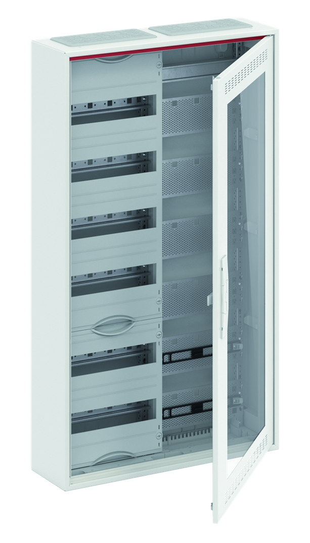 CA26VMW Шкаф 72М навесной с медиапанелями IP30, 950x550x160 между DIN-рейками 125 мм и самозажимными клеммами N/PE и Wi-Fi дверью с вент. отверстиями