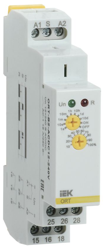 Реле задержки выключения ORT, 2 контакта 12-240В AС/DC IEK, ORT-B2-ACDC12-240V
