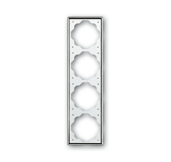 1724-726 Рамка 4-постовая (хром) impuls ABB, 2CKA001754A4136