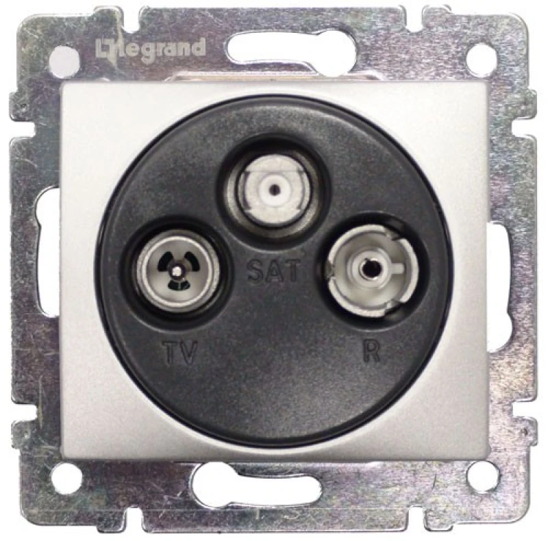 Розетка TV-FM-SAT 10dB оконечная (алюминий) Valena Legrand, 770136