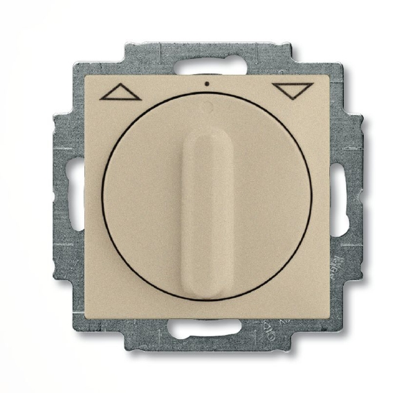 2723 UCDR-93-5 Механизм выключателя жалюзи повортоный, с накладкой, с ручкой, без фиксации, 1P+N+E, серия Basic 55, цвет шампань ABB