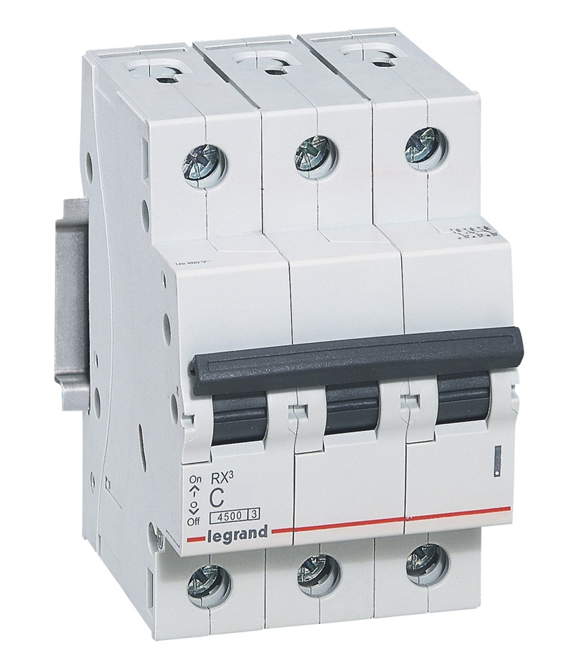 RX3 Автоматический выключатель 3-полюсный 63A 4,5kА (хар-ка С) Legrand, 419714