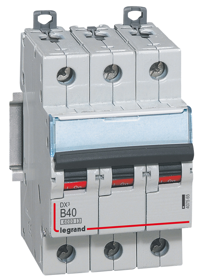 DX3 Автоматический выключатель 3-полюсный 40A 10kA (хар-ка B) Legrand, 407565