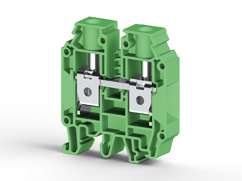 AVK25 RD Клеммник на DIN-рейку 25мм.кв. (зелёный) Klemsan, 304292