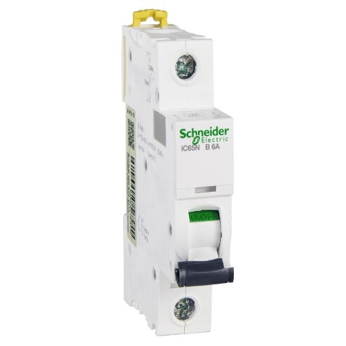 iC65N 1P 6A Автоматический выключатель 1-полюсный, 6A, 6кА (хар-ка B) Schneider Electric, A9F17106