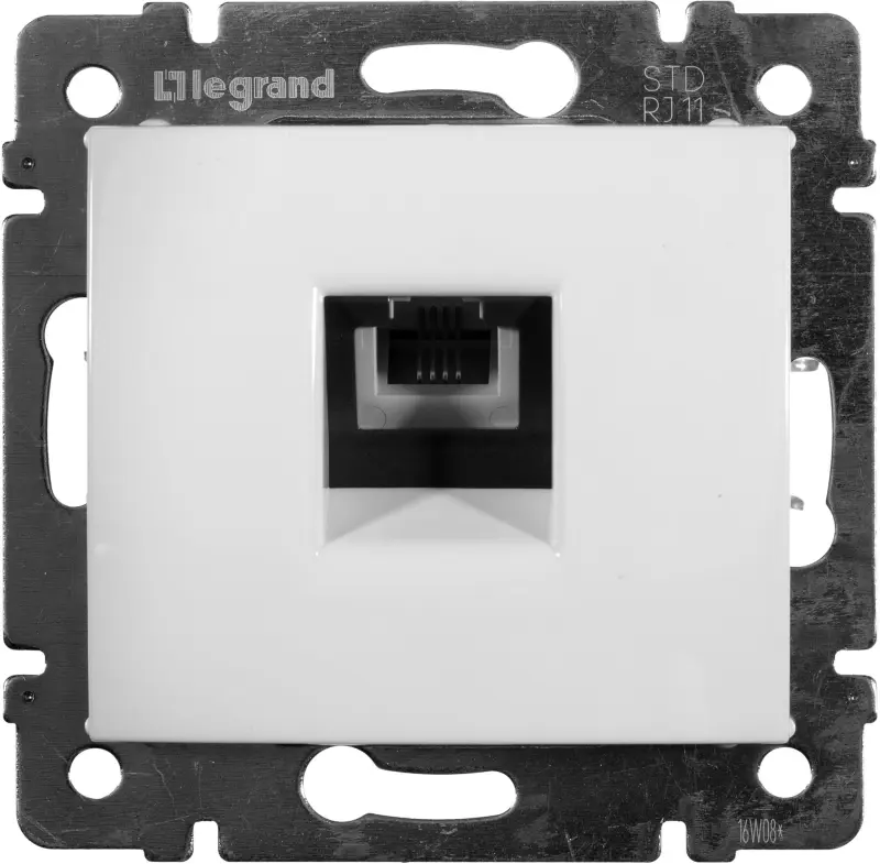 Розетка TF RJ11 4 контакта Valena белый Legrand, 774438