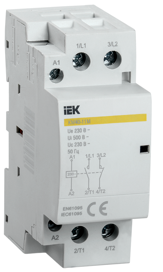 Контактор модульный КМ40-11М AC ИЭК, MKK11-40-11
