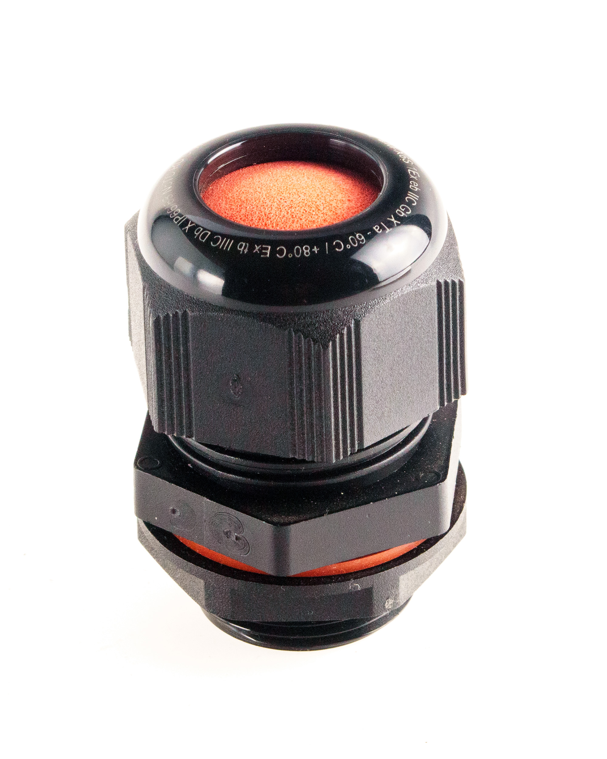 Extherm Extherm BM-X6S-L Кабельный ввод взрывозащищенный М25х1,5 с уплотнением для нагревательного кабеля (12,0x6,0)  с уплотнительным кольцом и контргайкой, полиамид