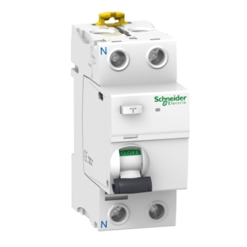 iID 2Р 16A 10mA AC Блок утечки тока 2-полюсный, 16A, 10mA, тип АC (УЗО) Schneider Electric, A9R10216