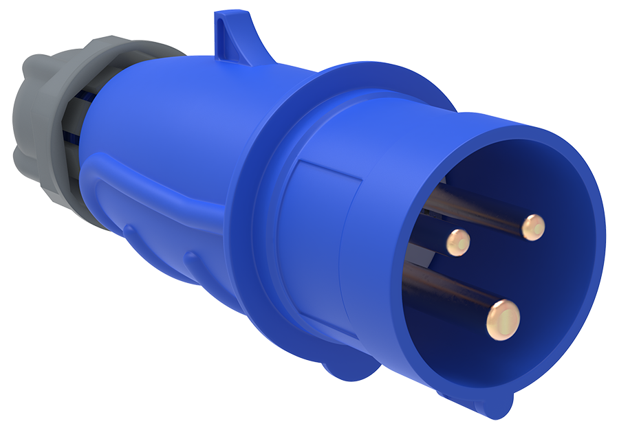 ССИ-023 Вилка переносная 32А-6ч/200-250В 2Р+РЕ IP44 MAGNUM ИЭК, PSN01-032-3