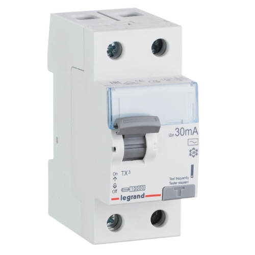 TX3 Блок утечки тока (УЗО) 2-полюсный, 63A, 30mA, тип АC Legrand, 403002