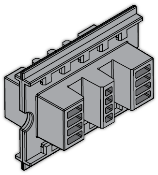 PBHB2145 Держатель шины медной L=75мм (1 уп.-24шт) ABB, 1STQ007427A0000
