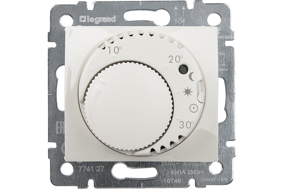 Термостат 8А, комфорт с выключателем Valena (слоновая кость) Legrand, 774127