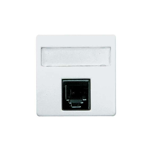 2217 BМ TF розетка 2 мод 4 конт RJ 11 слоновая кость Stylo  ABB