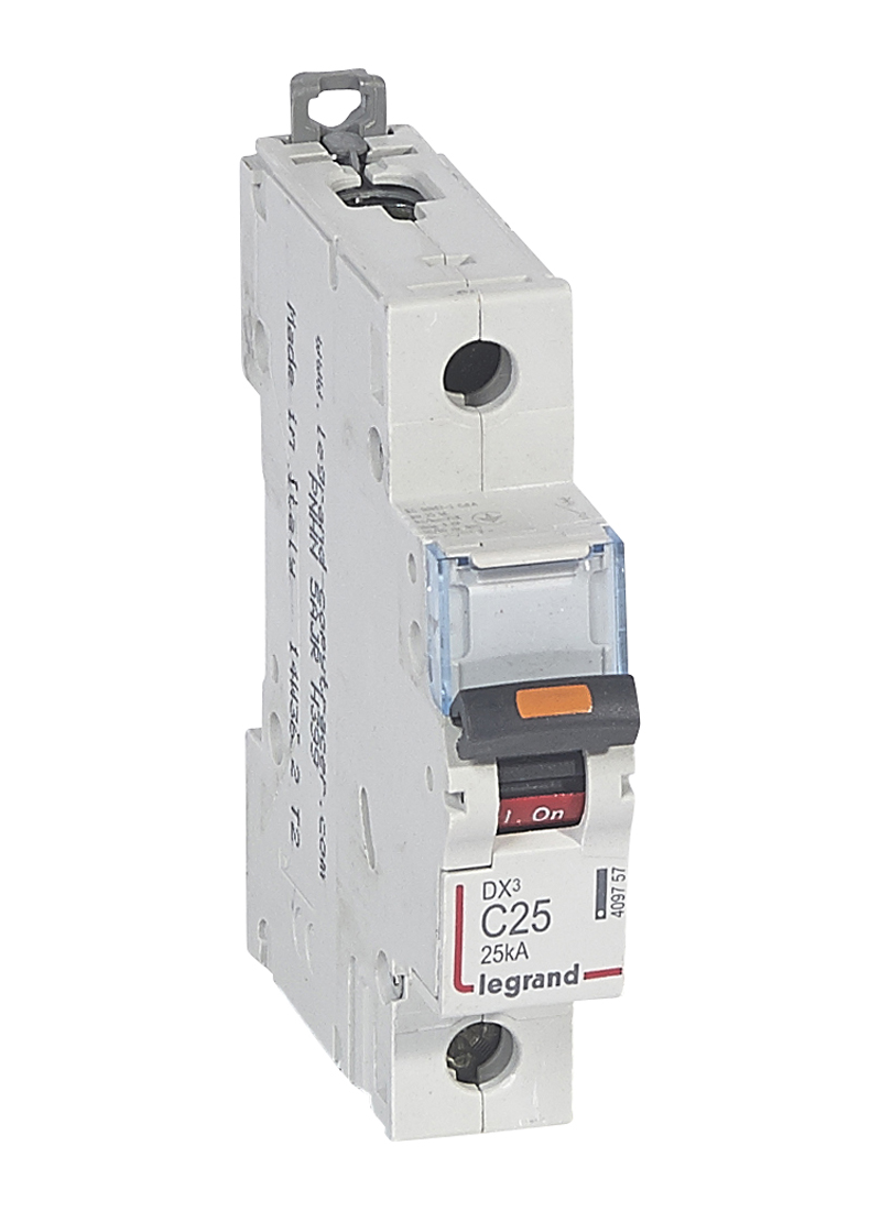 DX3 Автоматический выключатель 1-полюсный 25A 25kA (хар-ка C) Legrand, 409757