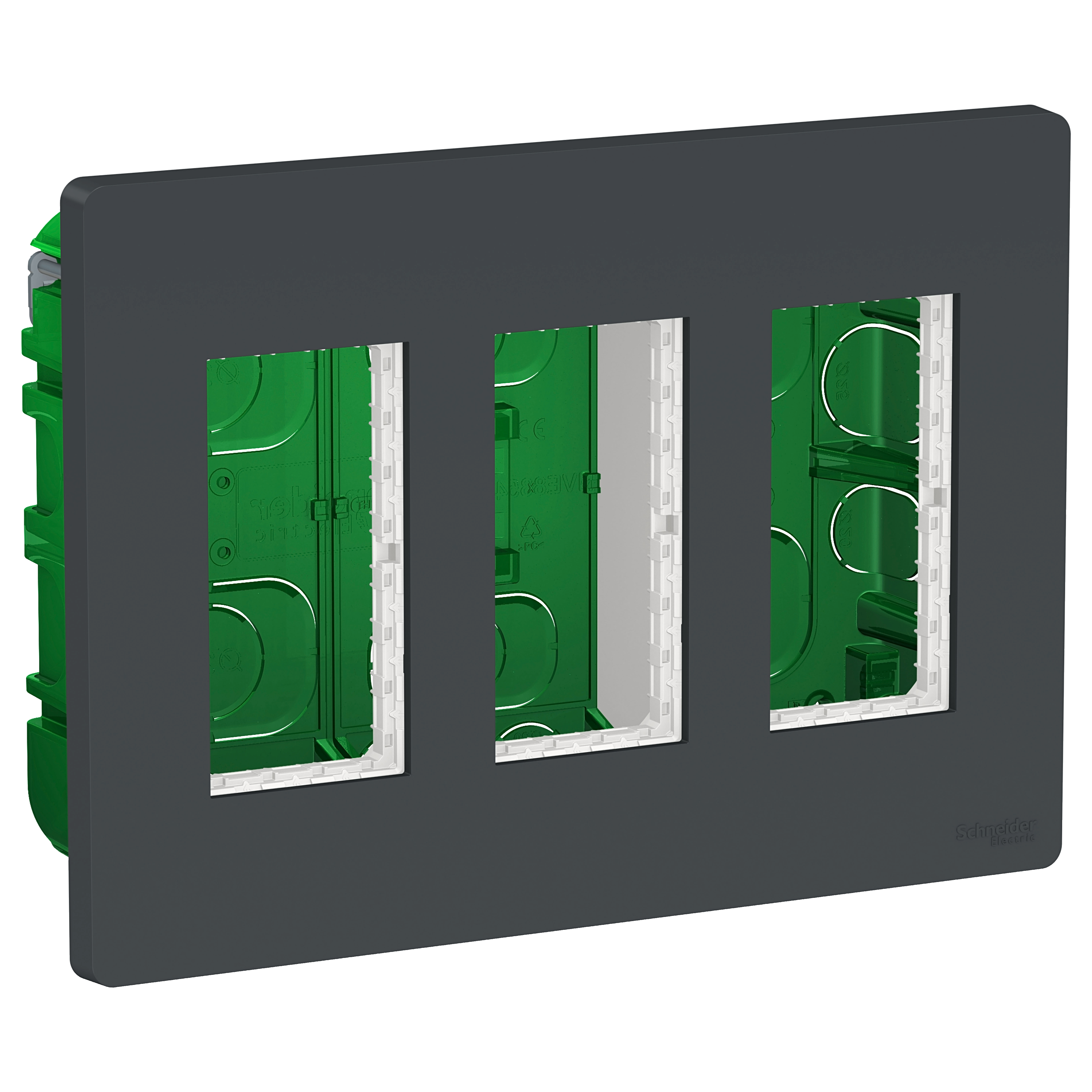 Блок скрытой установки 3х2 (антрацит) Unica System+ Schneider Electric, NU173454
