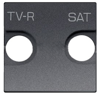 N2250.1 AN Накладка для TV-R-SAT розетки, 2-модульная, серия Zenit, цвет антрацит ABB, 2CLA225010N1801