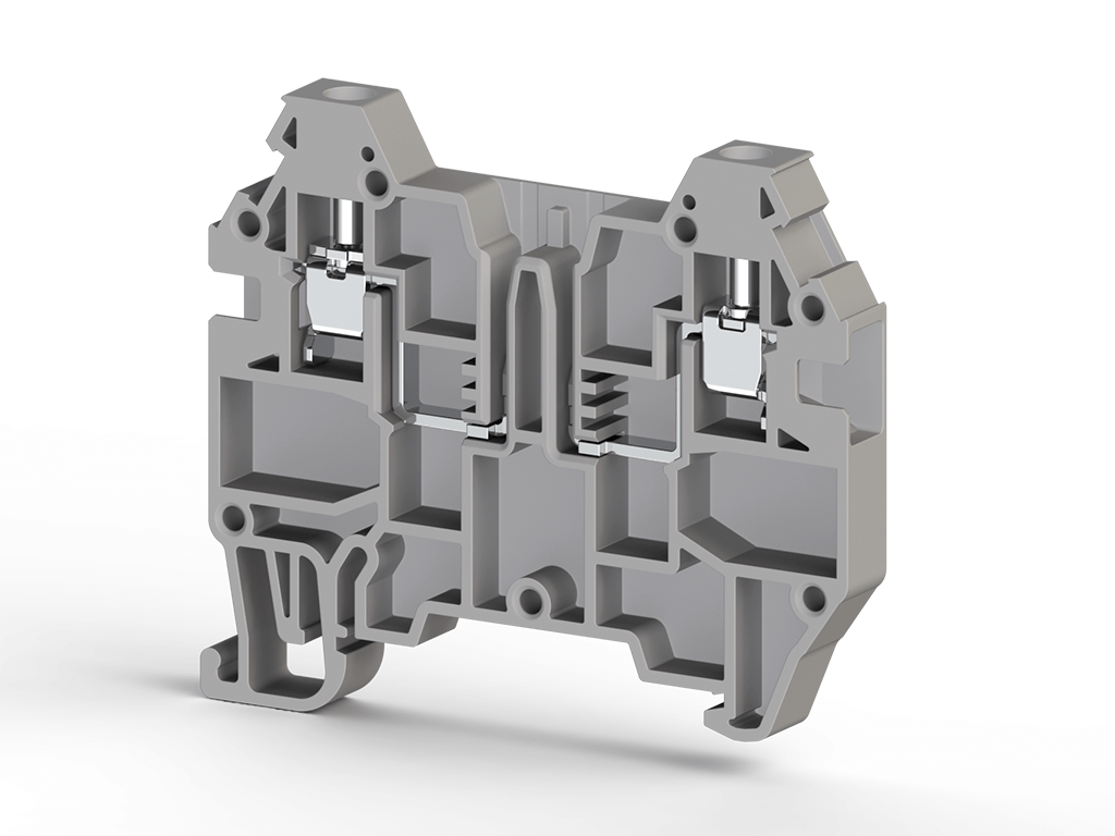 AVK 2.5 F Клеммник с возможностью установки картриджа 2,5мм? (серый) Klemsan, 324929