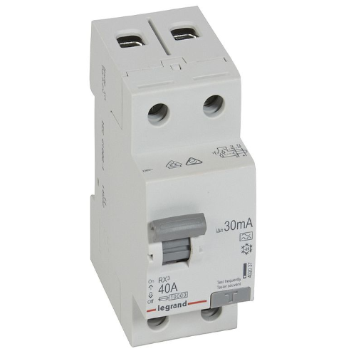 RX3 Блок утечки тока (УЗО) 2-полюсный, 40А, 30mA, тип А Legrand, 402037