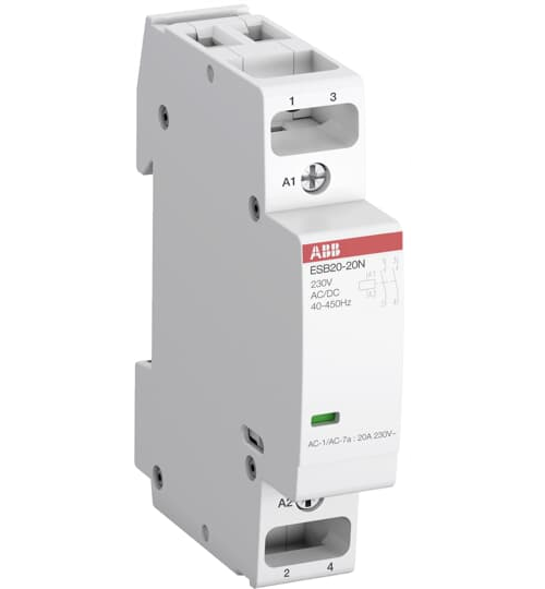 ESB20-20N-06 Контактор модульный (20А АС-1, 2НО) 230В AC/DC ABB, 1SBE121111R0620