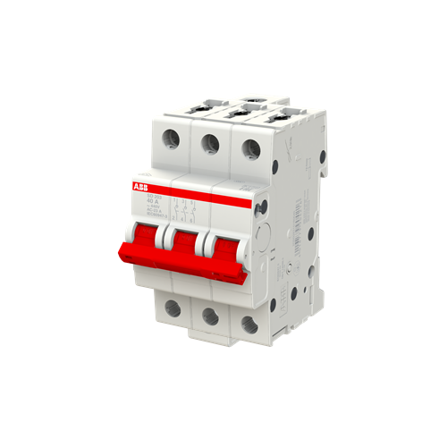SD203/40 Рубильник 3-полюсный модульный 40А (красный рычаг) ABB, 2CDD283101R0040