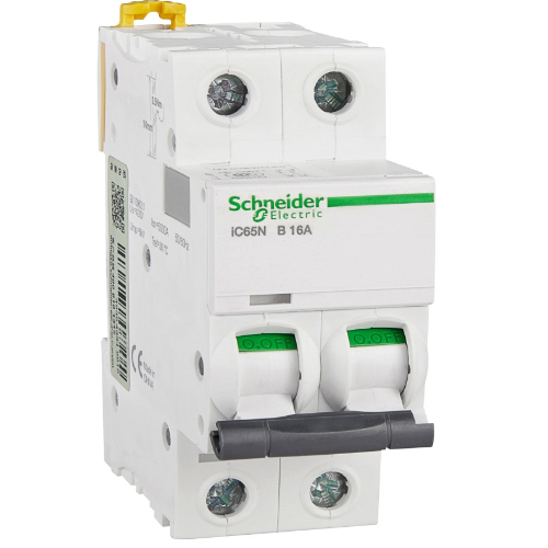 iC65N 2P 16А Автоматический выключатель 2-полюсный, 16А, 6кА (хар-ка B) Schneider Electric