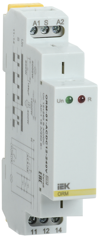 Импульсное реле ORM, 1 контакт 12-240В AC/DC IEK, ORM-01-ACDC12-240V
