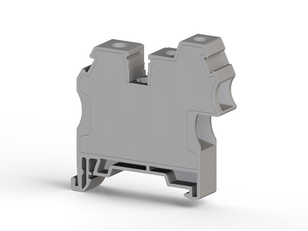 AVK 10 RD 4 Клеммник 3-х выводной, 2x10мм.кв 1x4 мм.кв., (серый) Klemsan, 304289