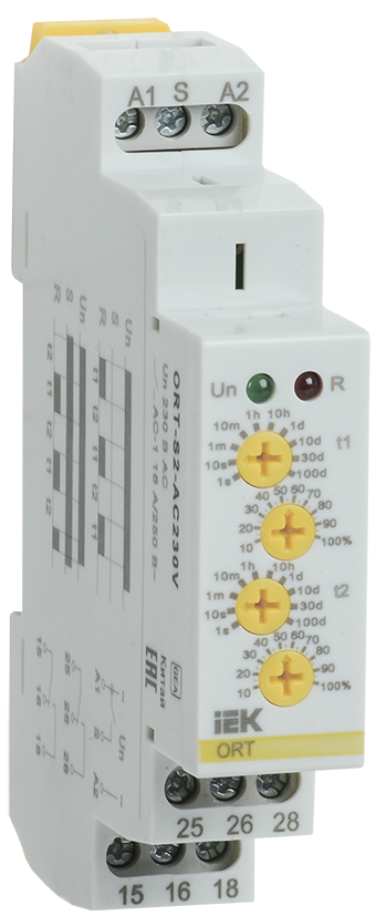 Реле циклическое ORT, 2 контакта 230В AС IEK, ORT-S2-AC230V