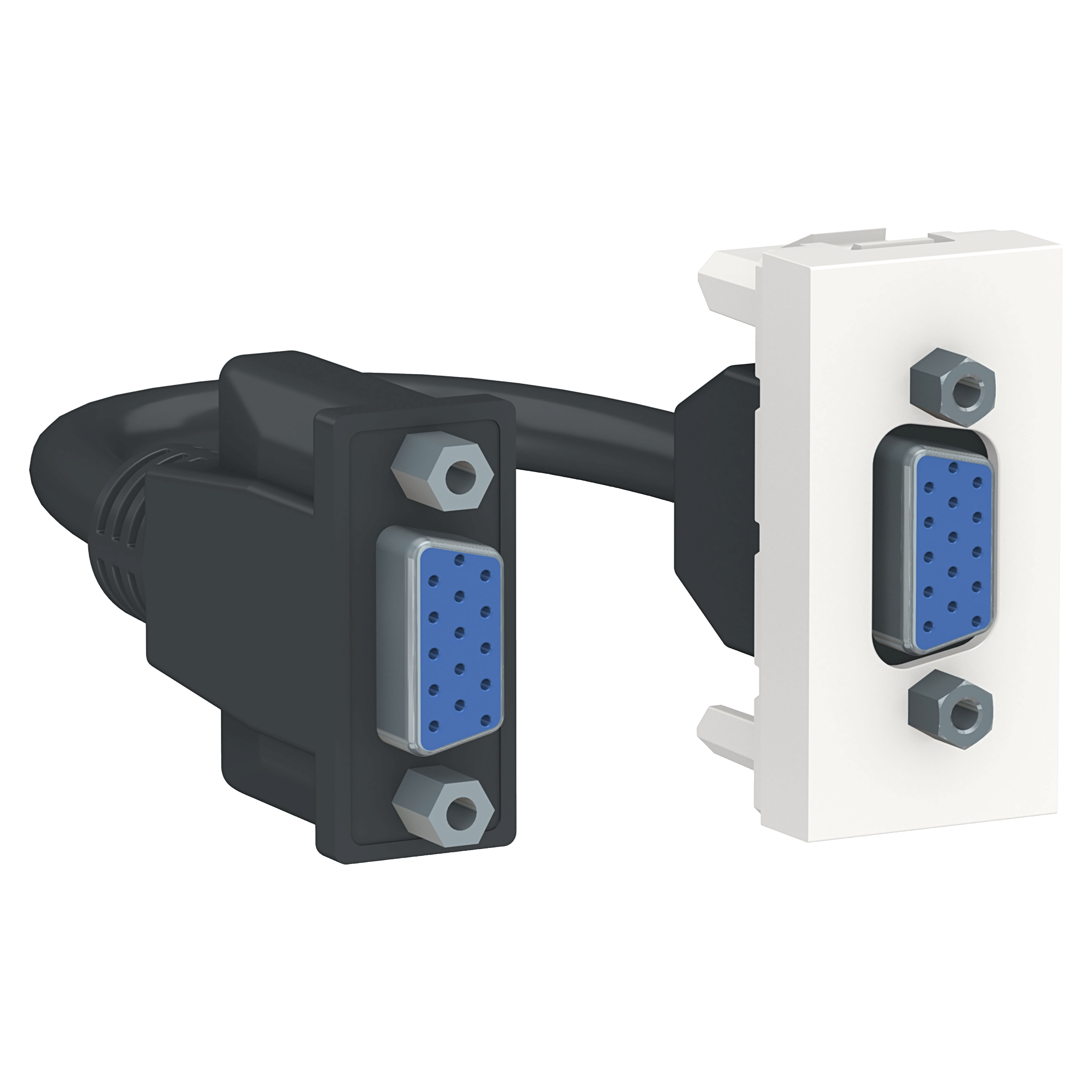 Розетка HD15 female (VGA), 1 модуль (белый) Unica Modular Schneider Electric, NU343218
