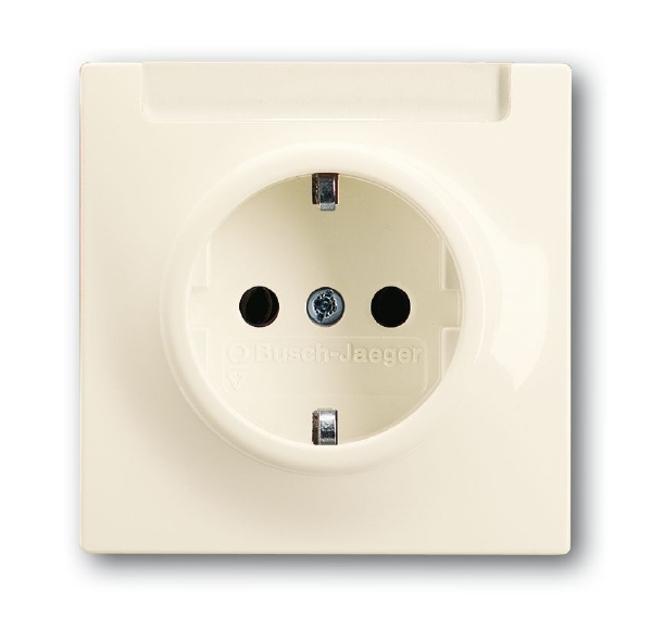 20 EUN-72 Розетка SCHUKO 16А 250В с полем для надписи, серия impuls, цвет слоновая кость ABB, 2CKA002011A3846