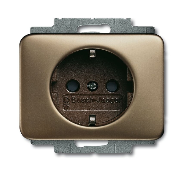20 EUC-21-500 Розетка SCHUKO 16А 250В, серия alpha nea, цвет бронза ABB, 2011-0-6221