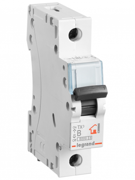 TX3 Автоматический выключатель 1-полюсный, 6А, 6kА (хар-ка В) Legrand, 403969