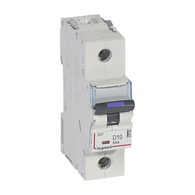 DX3 Автоматический выключатель 1-полюсный, 10A, 50kA (хар-ка D) Legrand, 410186