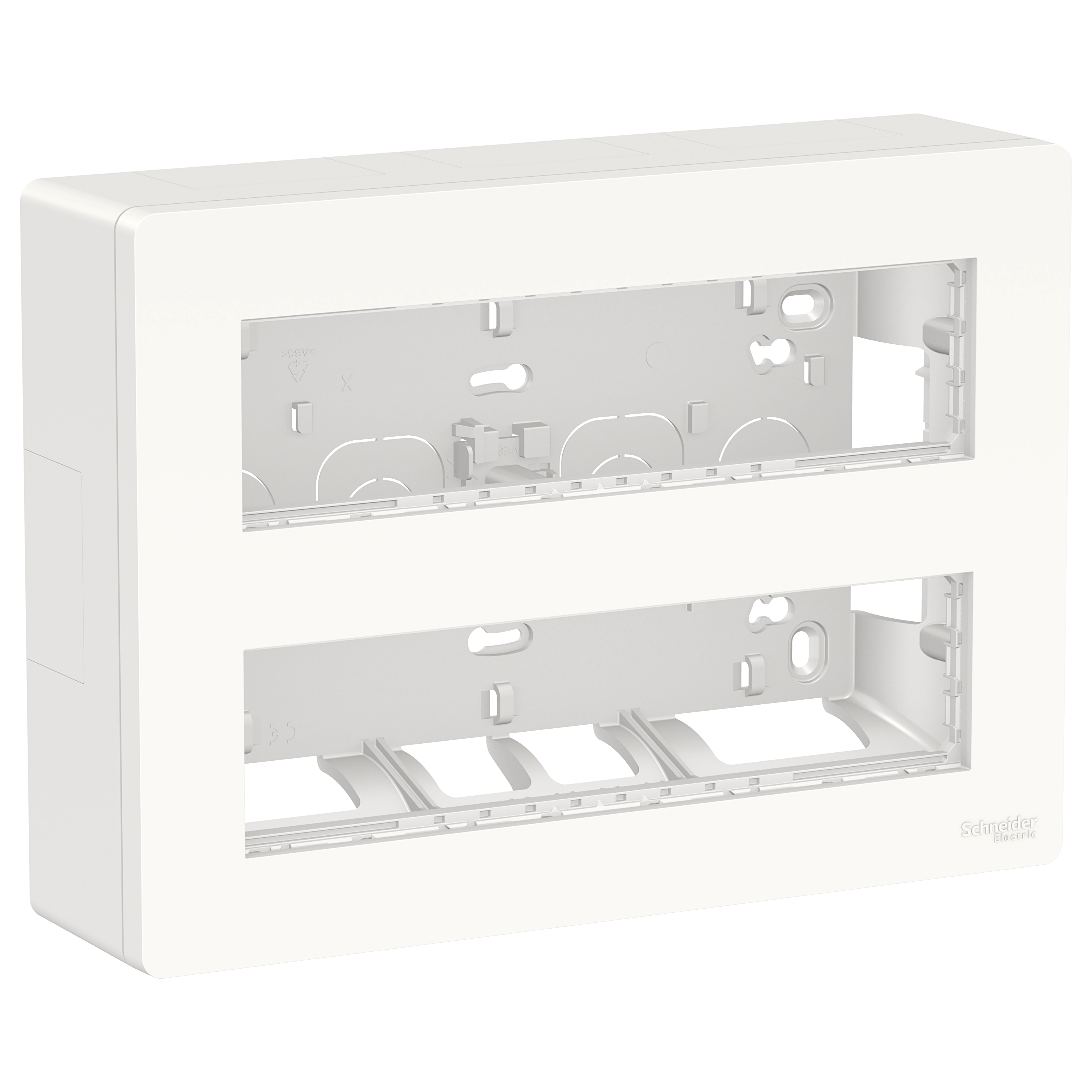 Блок открытой установки 2х4 антибактериальный Unica System+ Schneider Electric, NU121820