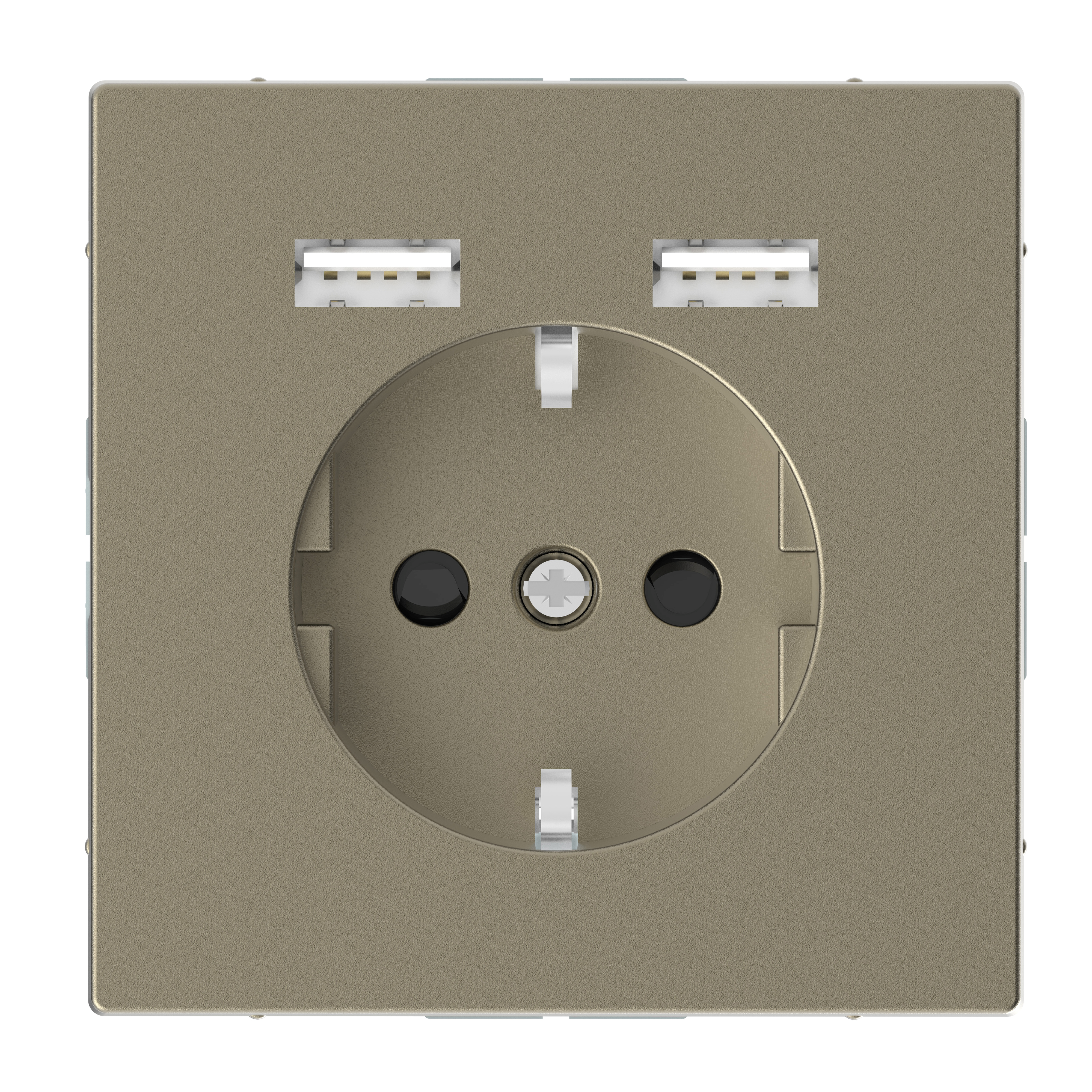 Розетка SCHUKO с 2 USB c зарядным устройством 2,4 a, sdl (сахара) Merten Schneider Electric, MTN2366-6033