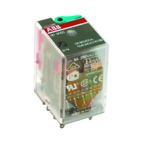CR-M024AC4L Реле промежуточное 4ПК 6А, 24B, AС, со светодиодом ABB, 1SVR405613R0100