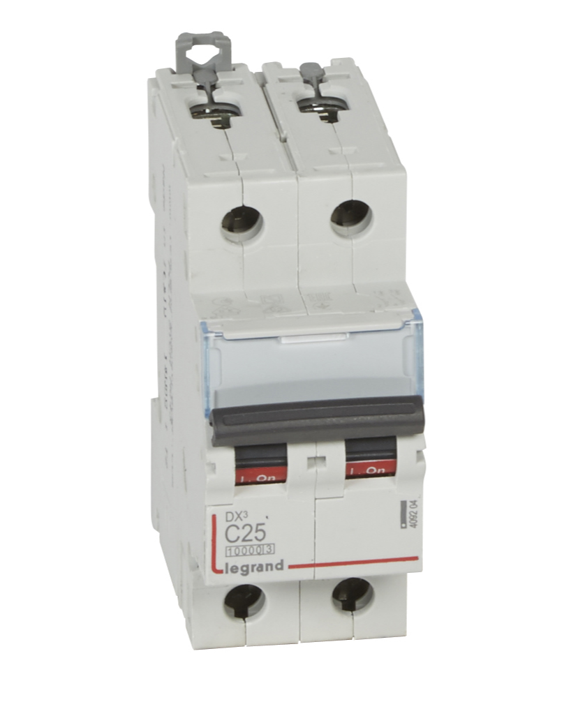DX3 Автоматический выключатель 2-полюсный 25A 16kA (хар-ка C) Legrand, 409204