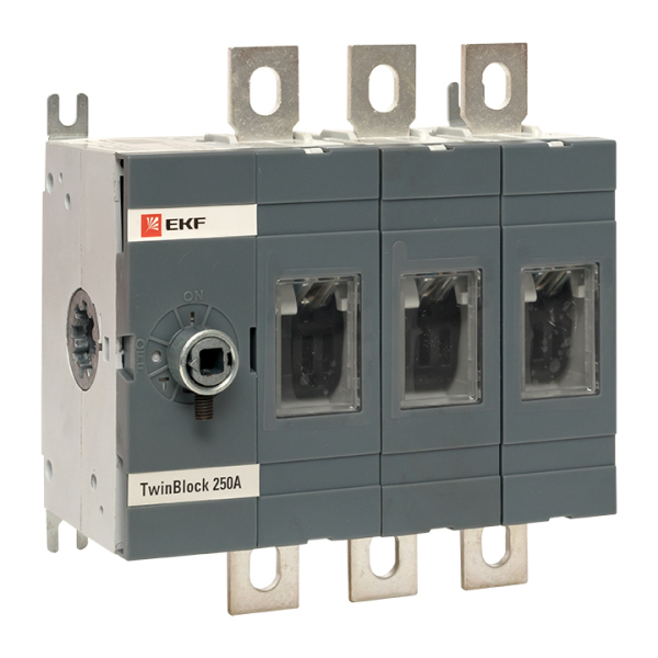 Рубильник 3-полюсный, 250A, без рукоятки управления TwinBlock EKF, tb-s-250-3p