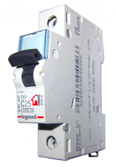 TX3 Автоматический выключатель 1-полюсный 25A 6kA (хар-ка C) Legrand, 403436